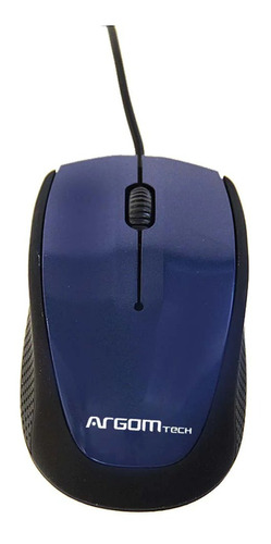 Mouse 3d Óptico Cable Usb Ms14 Argom Tech Azul