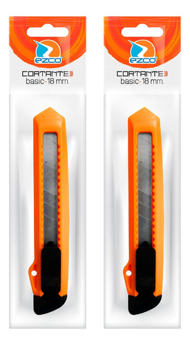 2 Cutter Cortante Ezco Basic Plástico 18mm