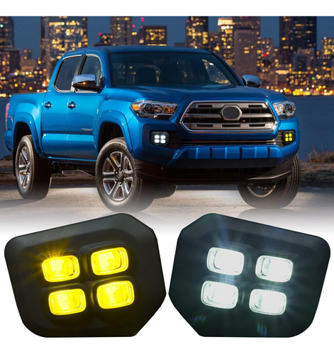 Luces Antiniebla Led De Doble Color Para Toyota Tacoma 2016-