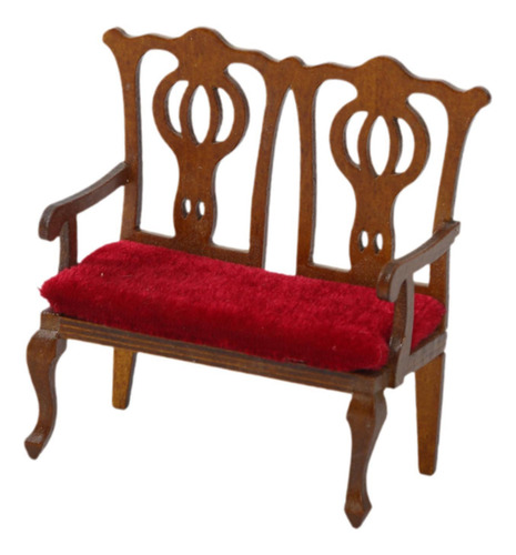 1:12 Silla De Muñeca A Escala Decoración Silla Doble