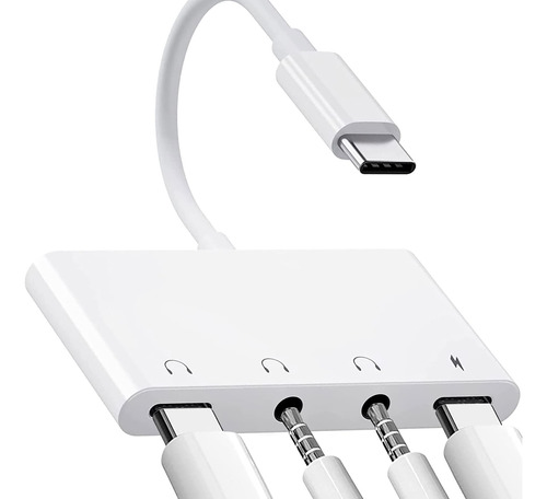 Pnbace Usb C A 3.5 Mm Distribuidor De Auriculares Adaptador