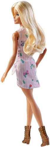 Imagem 3 de 8 de Boneca Barbie Fashionista 119 Loira Vestido Rosa Nova 2019