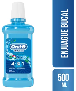 Oral-b Enjuague Bucal 4 En 1 Complete Sabor Menta