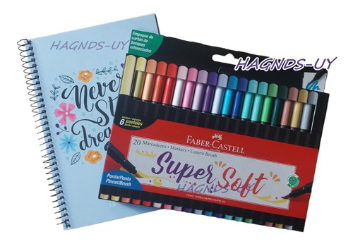 Mega Kit De Lettering Punta Pincel, Plantillas Faber Lf2p