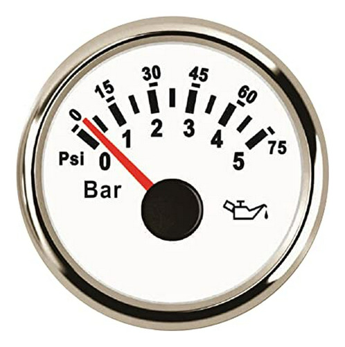 Medidor De Presión De Aceite Eling 0-5bar 0-75psi Con Retroi