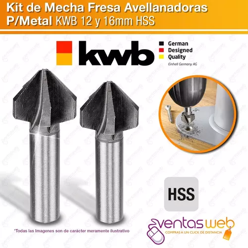 Mecha Avellanador Para Metal 12mm 5 Filos Kwb 49704340