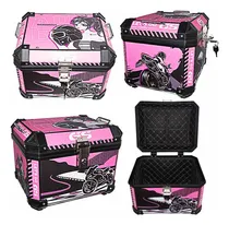 Comprar Cajuela Abs 45l Rosa Con Accesorios Con Forro Interior