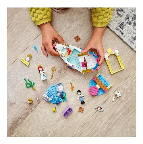 Brinquedo Montar Disney Princess Barco Cerim nia Ariel Lego
