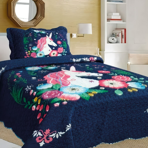 Cubre Cama Edredon Plumon Verano Estampado Diseño 842