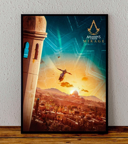 Cuadro 33x48 Poster Enmarcado Assassins Creed Mirage
