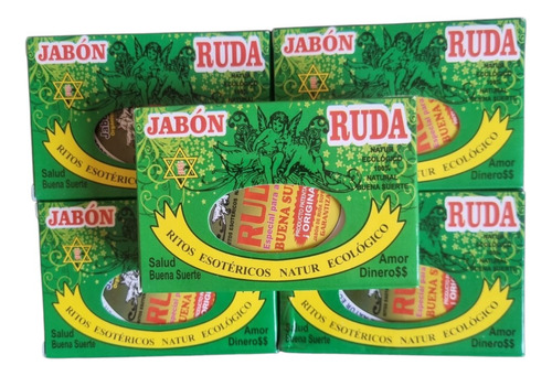 Pack Jabón De Ruda Esotérico Orgánico Original Perú X 5unid.