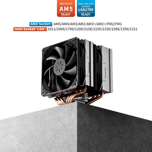 Enfriador De Cpu Uphere D6sek, 6 Tubos, Dual 120mm
