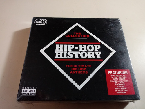 Hip Hop History - The Ultimate Hip Hop Anthems - 4 Cds , Eu.
