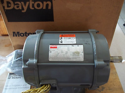 New Dayton Industrial Motor 2n996j / 2hp / 3 Phase / Rpm Aae