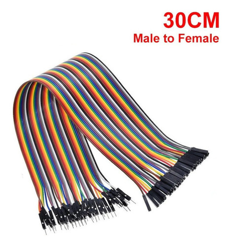 Cable Dupont Macho-hembra 40 Cables 30 Cm Protoboard Arduino