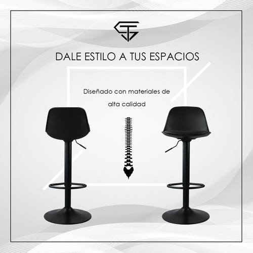 Silla De Bar Todostore Con Reposapies De Altura Ajustable Y Diseño Ergonomico Ideal Para Bar Y Barra De Cocina