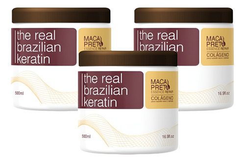 Mascara De Colageno Maca Preta Real Brazilian X 500ml