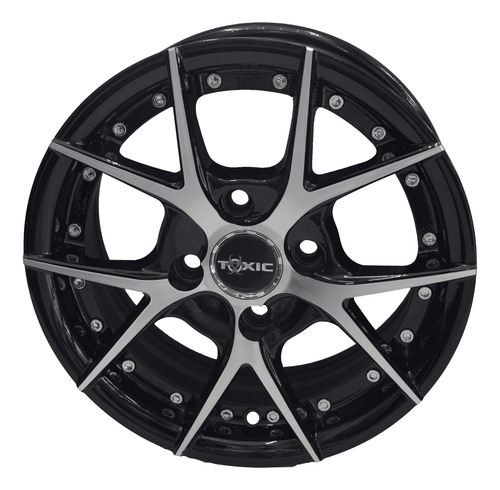 Jgo De 4 Rines Negro Mecanizado Multiradio Negro
