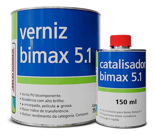 Barniz Poliuretano Bimax 5.1 Maxi Rubber 750ml + Catalizador