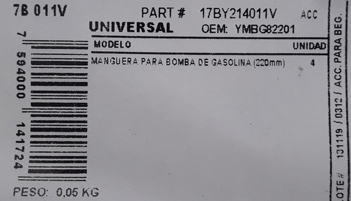 Imagen 3 de 3 de Manguera Corrugada De Alta Presión Bomba De Gasolina 22cm