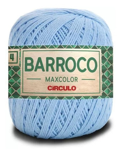 Barroco Maxcolor 4 Fios 200gr Kit 03 Un Linha Crochê Tricô Cor Azul Candy