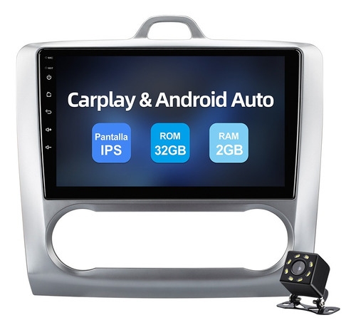 Estéreo Ram 2gb Android 10 Para Ford Focus 2004-2011 Carplay