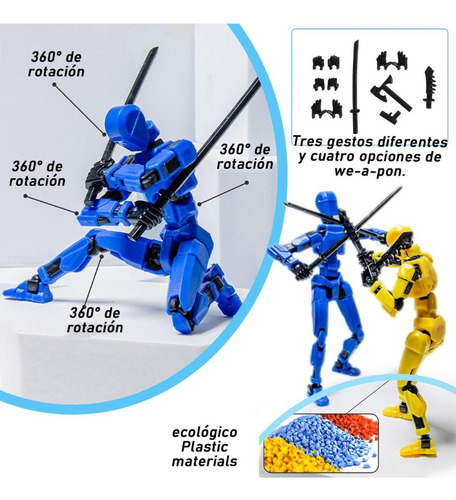 Diy 13 Joint Movable Magnetic Ninja Action Doll 7 Pieces