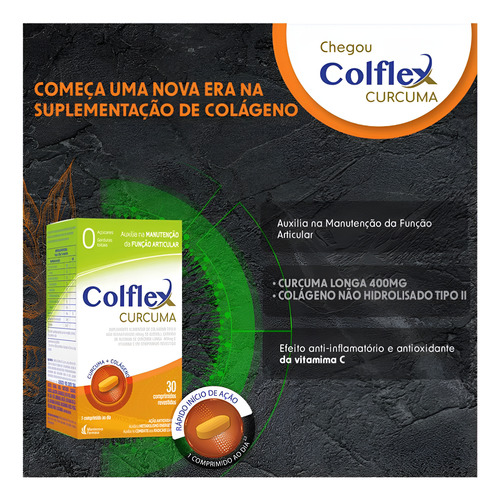 Colflex Colágeno Tipo Ii Não Hidrolisado 30 Comprimidos
