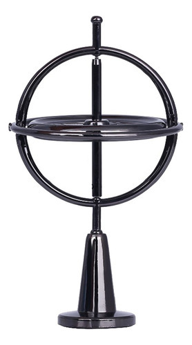 Metal De Juguete De Agitación De Giro De Giroscopio Negro