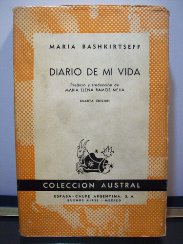 Adp Diario De Mi Vida Maria Bashkirtseff / Ed Espasa Calpe