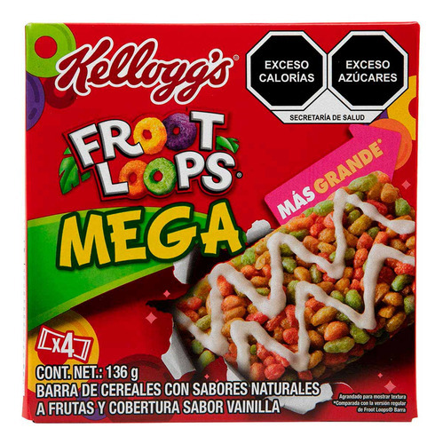 Barra Kellogg's Froot Loops Mega 136g