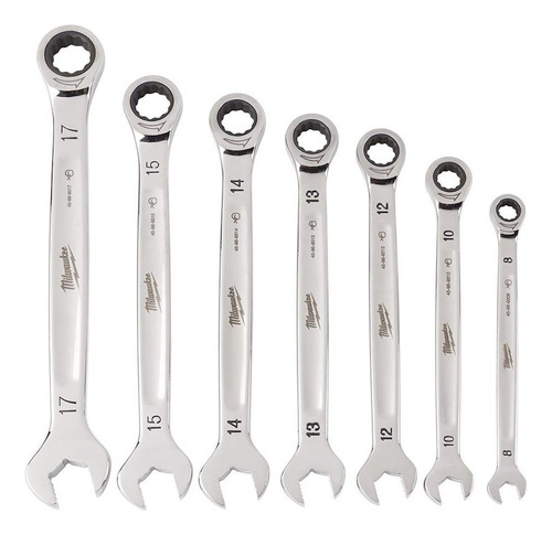Kit De 7 Llaves Combinadas Métricas Milwaukee 48229506