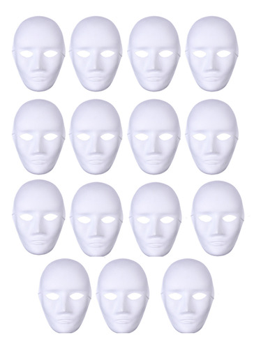 Adhesivo De Máscaras En Blanco Para Decorar, 15 Unidades