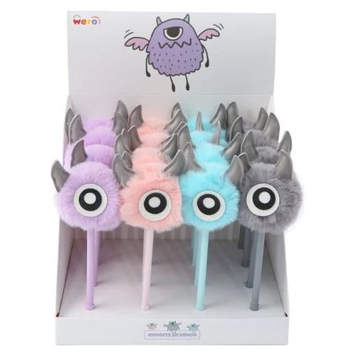 Lapicera Bolígrafo Wero Monster Monstruos Pompón Peluche