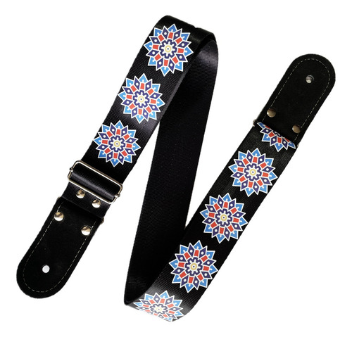 Strap Para Guitarra Kidam Con Diseño En Dtf Color Multicolor Estrellas