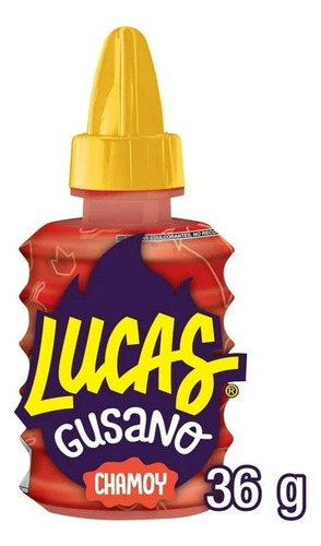 2 Pza Dulce Enchilado Lucas Gusano Sabor Chamoy 36 G