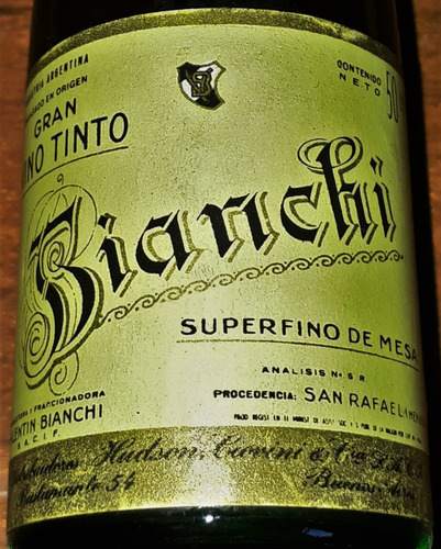 Botellita Miniatura Nuestro Borgoña Tinto Superfino Bianchi (Usado)