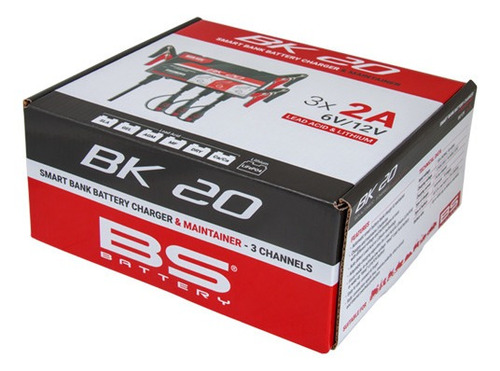 Imagen 7 de 9 de Cargador De Batería Inteligente Para Moto Bs Bk-20 6v/12v