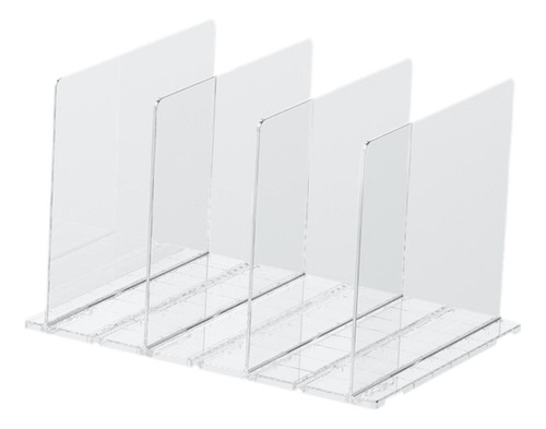 Divisores De Estantes Transparentes, Portátiles, 4 Piezas