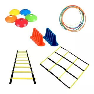 Kit Salto Agilidad Conos Aros Escalera Cuadrilatero 42 Unid