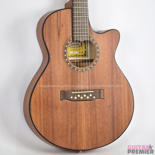 Imagen 4 de 10 de Guitarra Acustica Corte Gracia 340 Media Caja Cuerdas Metal
