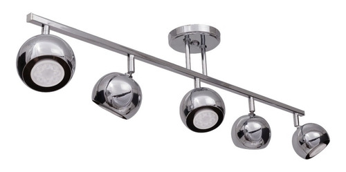 Imagen 6 de 10 de Araña Plafon 3 Luces Rulo Bocha Movil Cromado Apto Led Gu10