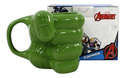 Imagem 1 de 6 de Caneca Hulk Mão 3d Vingadores Avengers Disney Marvel Oficial