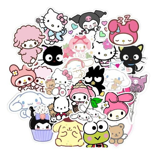 Sanrio 50 Stickers Personajes De Hello Kitty