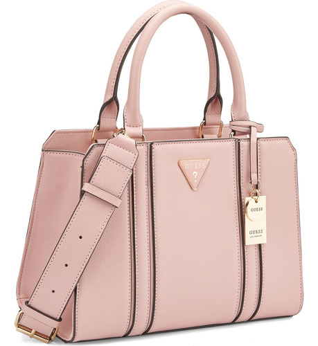 Bolsa Guess Factory Eg959806-poe Acabado de los herrajes Níquel Color Rosa claro Correa de hombro Rosa claro Diseño de la tela Lisa