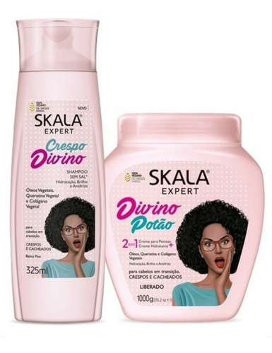 Skala Shampoo Crespo Divino Y Crema Divino Potao