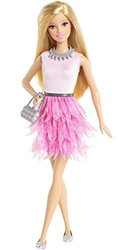 Barbie Fashionistas Barbie Doll, Vestido Rosa Con Volantes