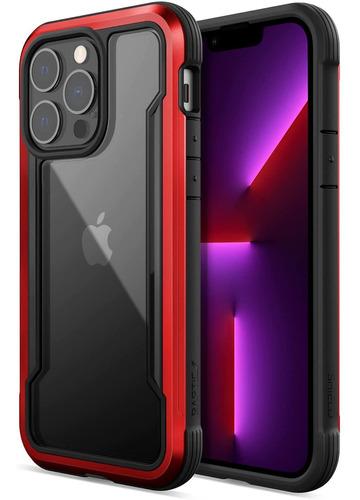 Funda Marco De Aluminio Para iPhone 13 Pro Rojo