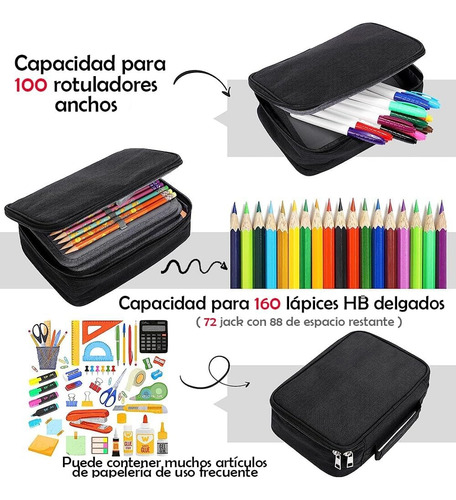Estuche Para Lápices Con 72 Ranuras Para Lápices Escolares