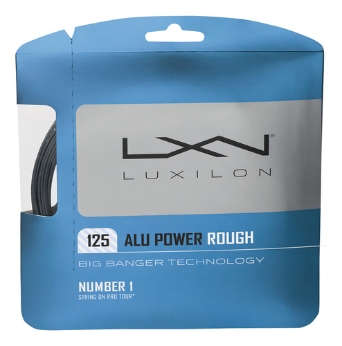 Corda Luxilon Power Rough de aluminio, 1,25 mm, 17 L, set de plata individual